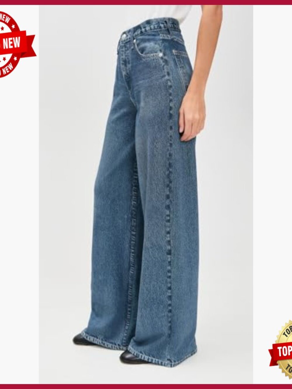 Lightweight Terry Stretch Jeans, 32.75in Inseam, High Rise - Picture 5 of 6